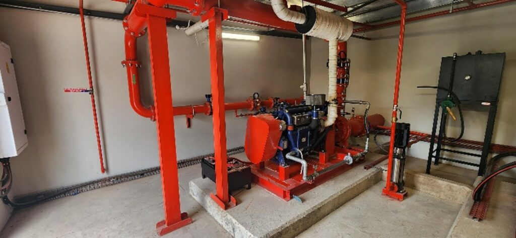 Diesel fire pump for food processing plant
